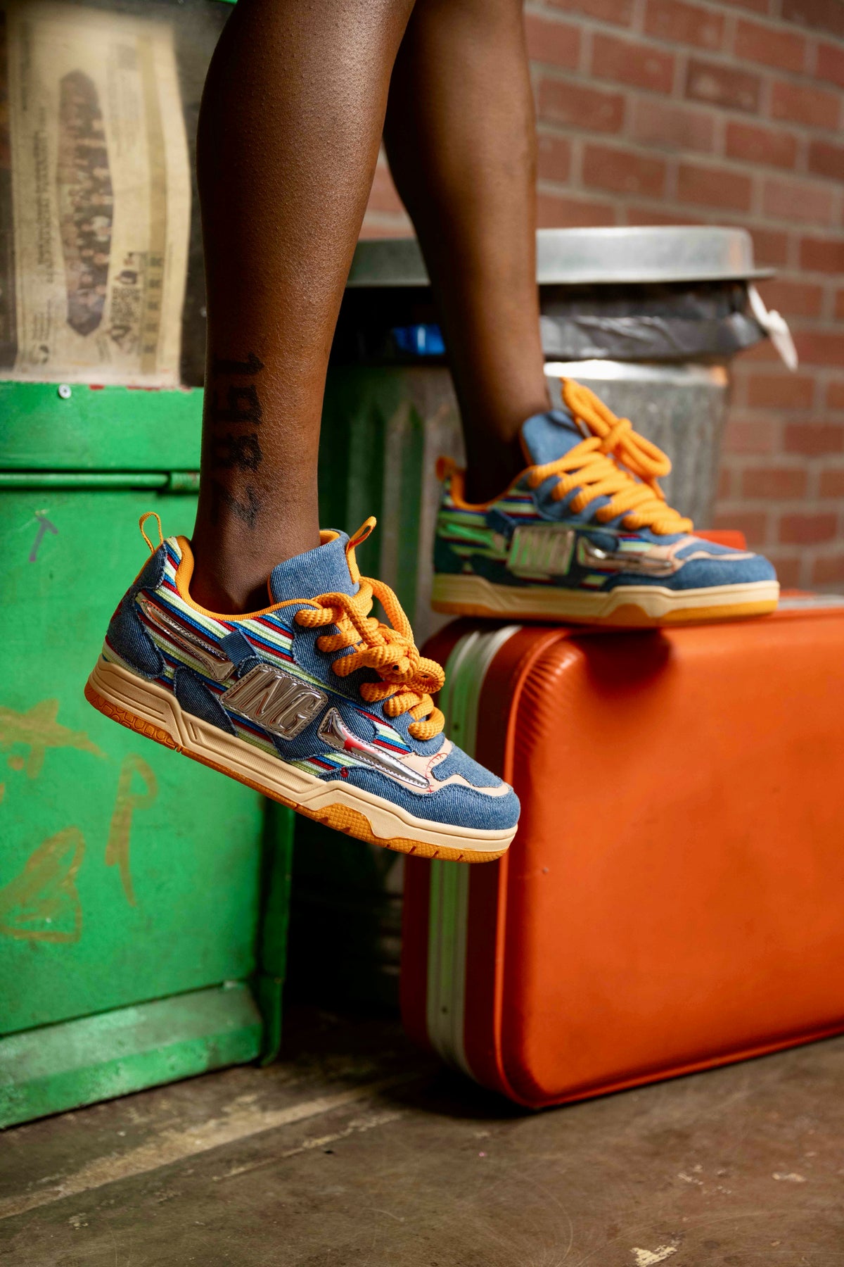 Chucky Low Tops (Red & Orange Laces )