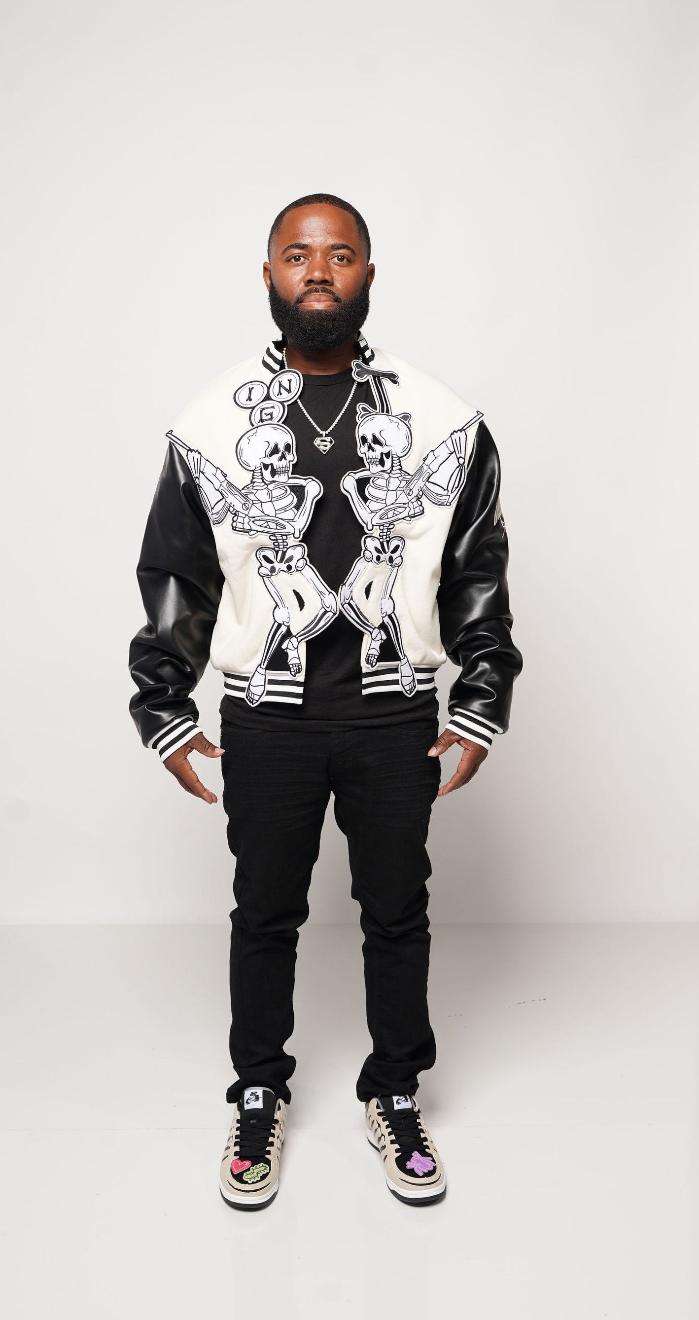 3 CG KRYPT KEEPER JACKET, Woven Material with Leather Sleeves (Extremely Great Quality)