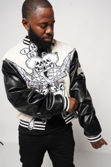 3 CG KRYPT KEEPER JACKET, Woven Material with Leather Sleeves (Extremely Great Quality)