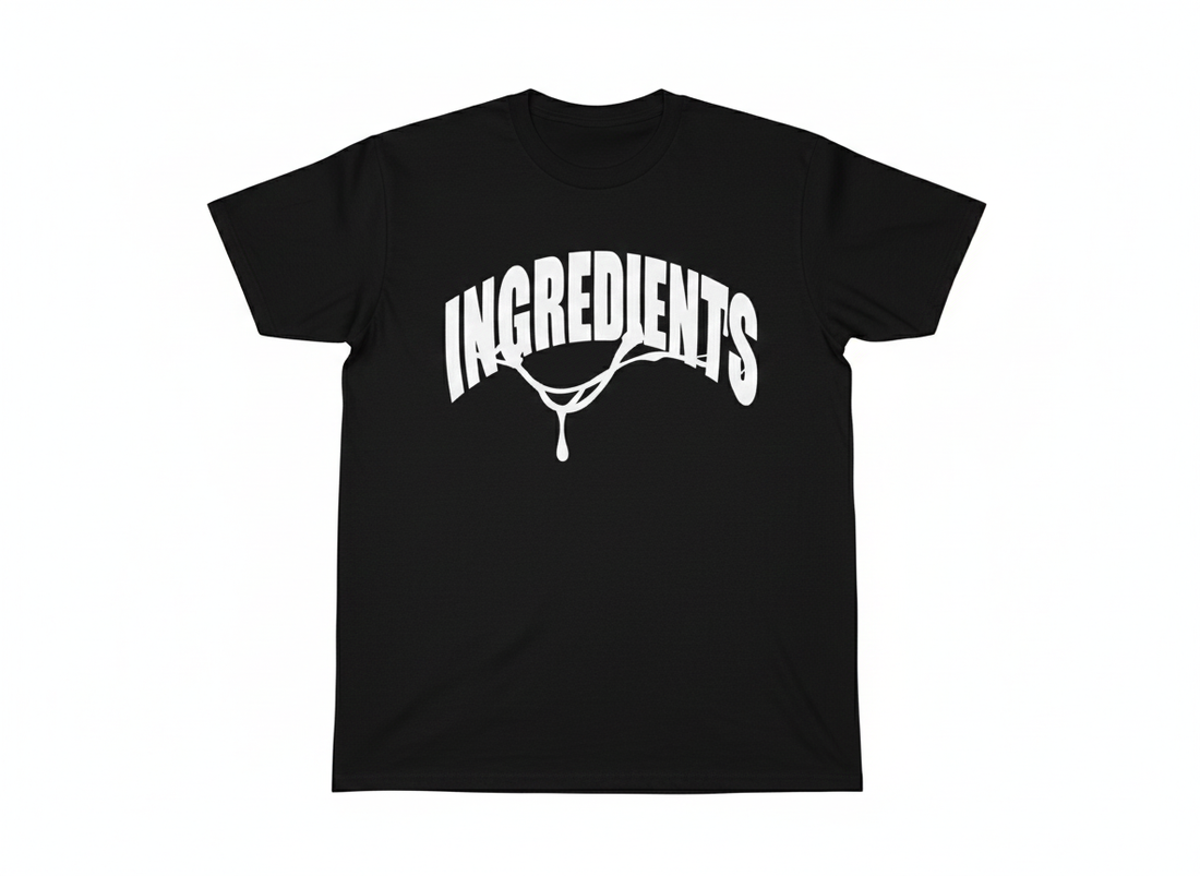 Ingredients Logo T-Shirt (BLACK)  (2-3 Days Shipping)