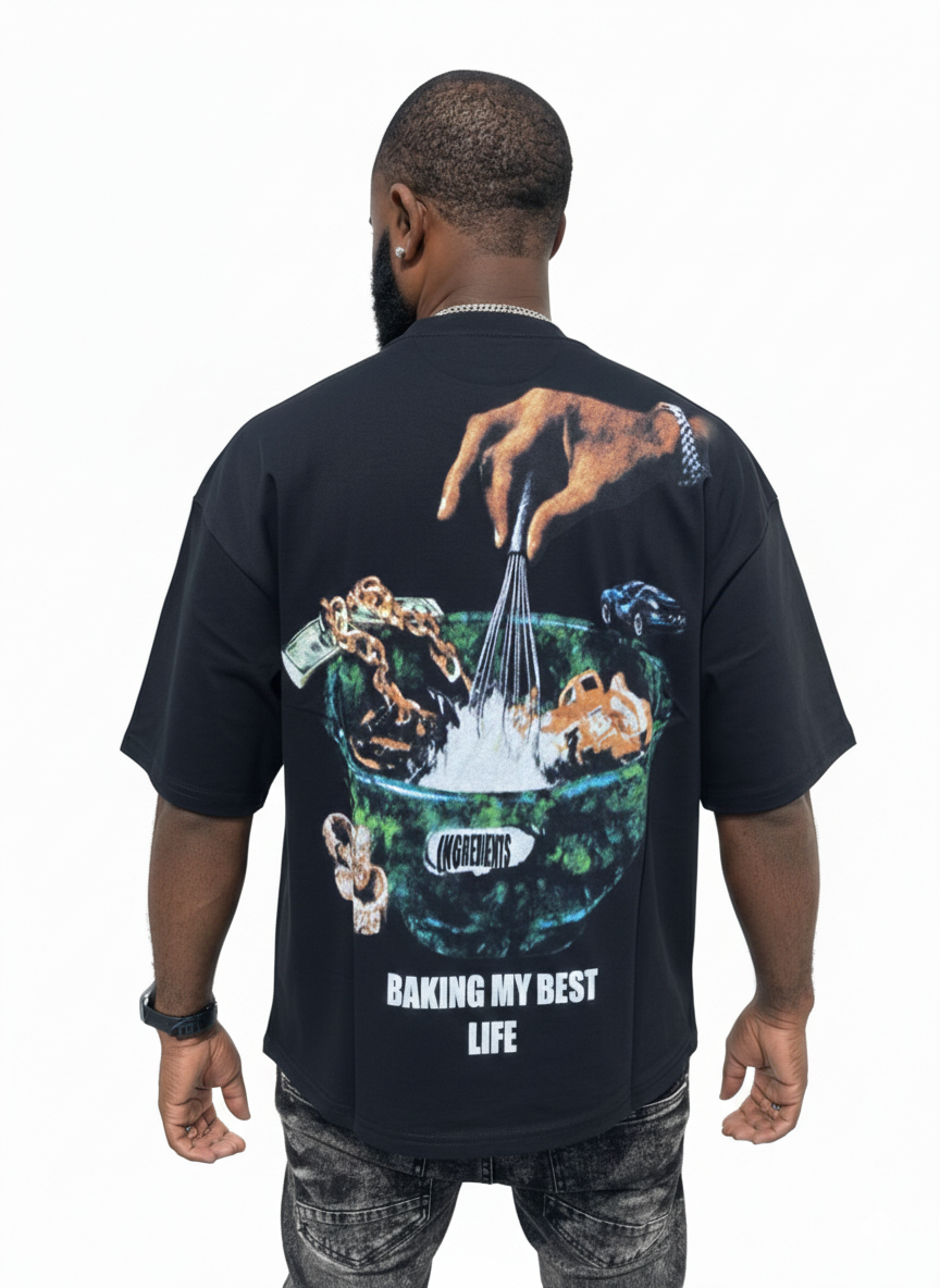 Baking My Best Life (Boxy T Shirt )  (2-3 Days Shipping)
