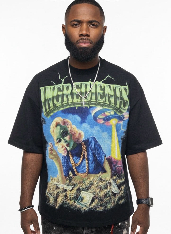 BAD Habits Graphic T-Shirt (Boxy Fit )  (2-3 Days Shipping)