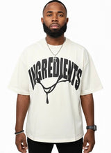 Ingredients Logo T-Shirt (CREAM) (2-3 Days Shipping) (BACK TO SCHOOL 🚌📚 Additional 20% off Sale 🏷️)