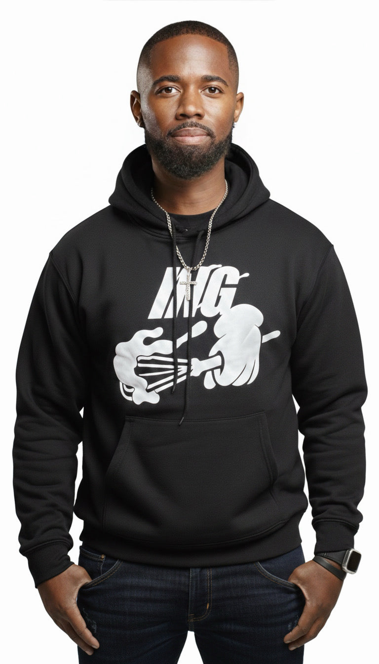 Kangaroo Hoodie Black (Lightweight Fit)  (2-3 Days Shipping) (BACK TO SCHOOL 🚌📚 Additional 20% off Sale 🏷️)